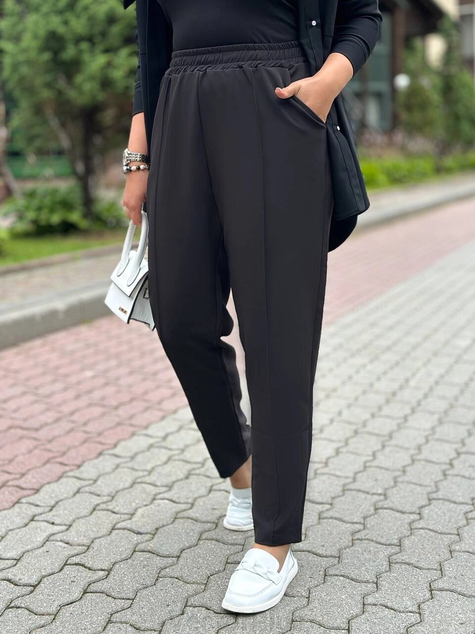 Жіночі класичні штани колір чорний нар. 50/52 453817 від компанії VectorPlus - фото 1