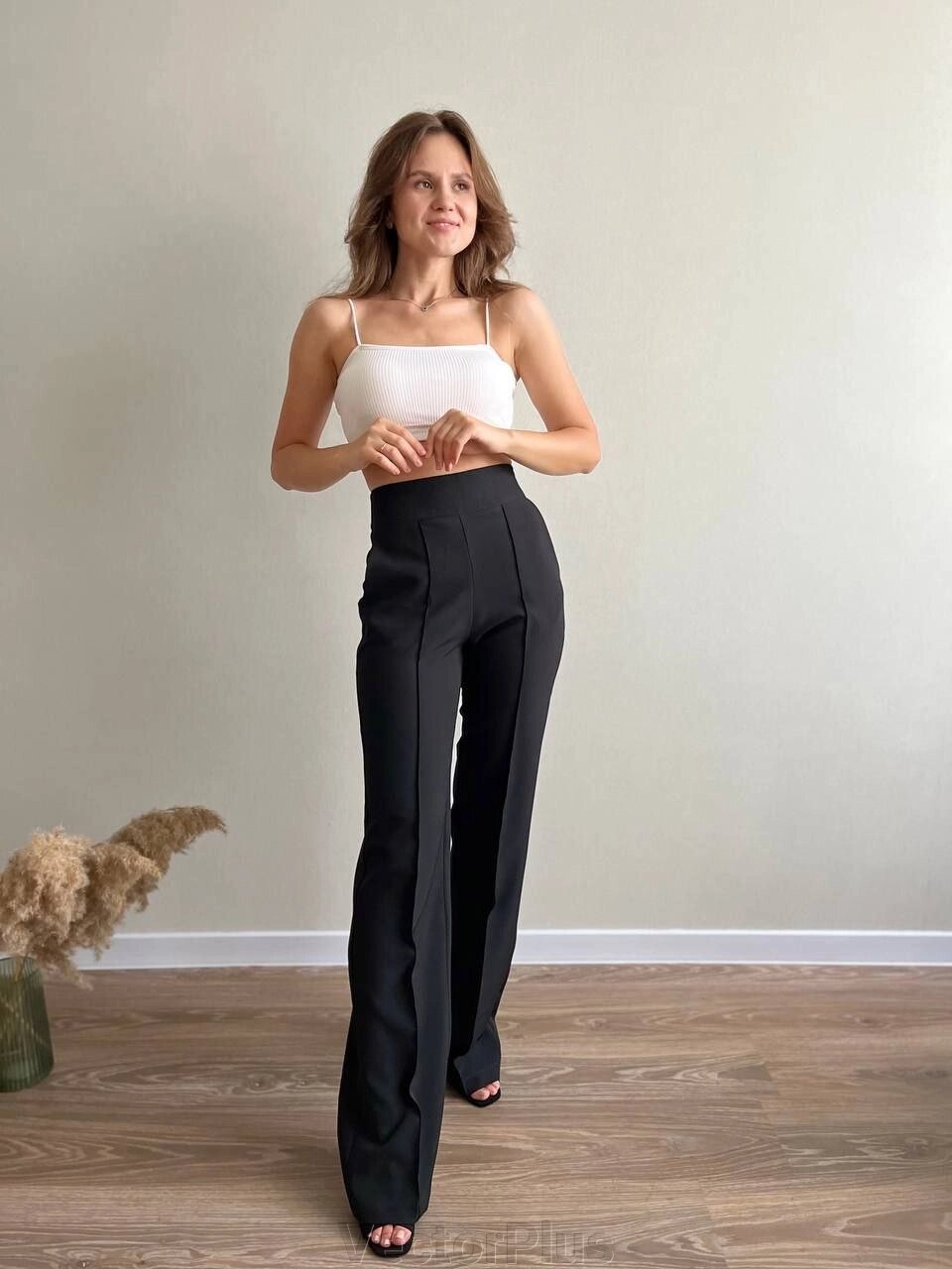 Жіночі штани чорного r. 40 377025 від компанії VectorPlus - фото 1
