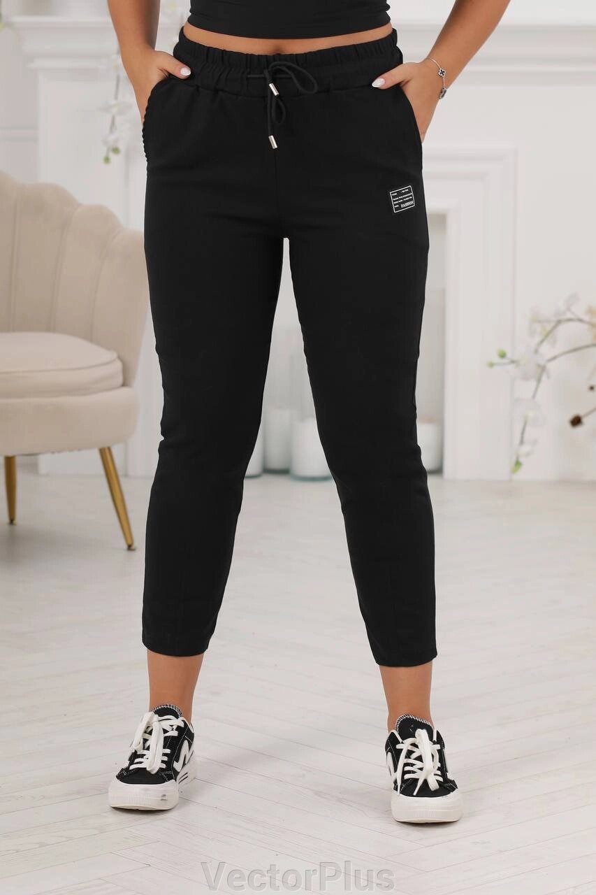 Жіночі штани-джегінси колір чорний. 50/52 441982 від компанії VectorPlus - фото 1