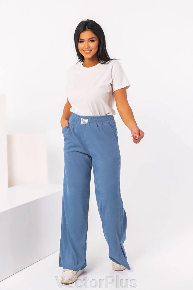 Жіночі штани джинсів -забарвлені палаццо r. 42/44 381805 від компанії VectorPlus - фото 1