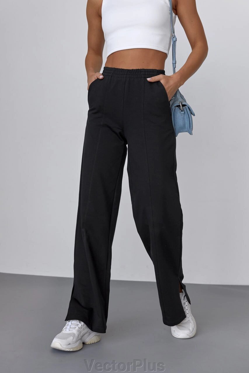 Жіночі штани палаццо колір чорний р. L 437991 від компанії VectorPlus - фото 1