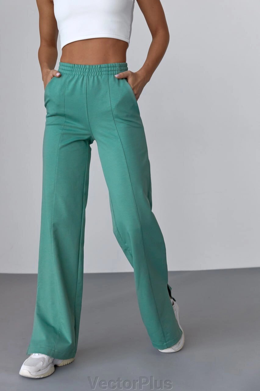 Жіночі штани палаццо колір м'ята р. M 437987 від компанії VectorPlus - фото 1