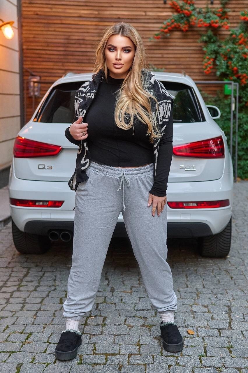 Жіночі спортивні штани колір сірий. 48/50 444323 від компанії VectorPlus - фото 1