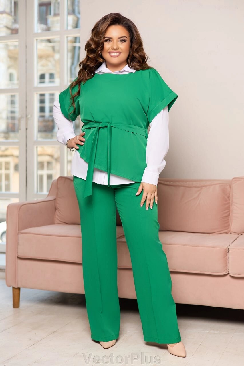 Жіночий брюк костюм три зелені -забарвлені r. 52/54 378638 від компанії VectorPlus - фото 1