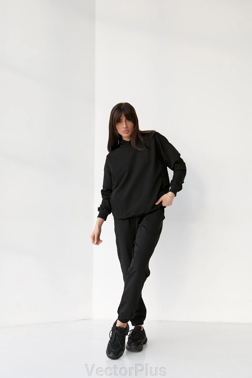 Жіночий костюм -болотю+joers color black r. L 421091 від компанії VectorPlus - фото 1