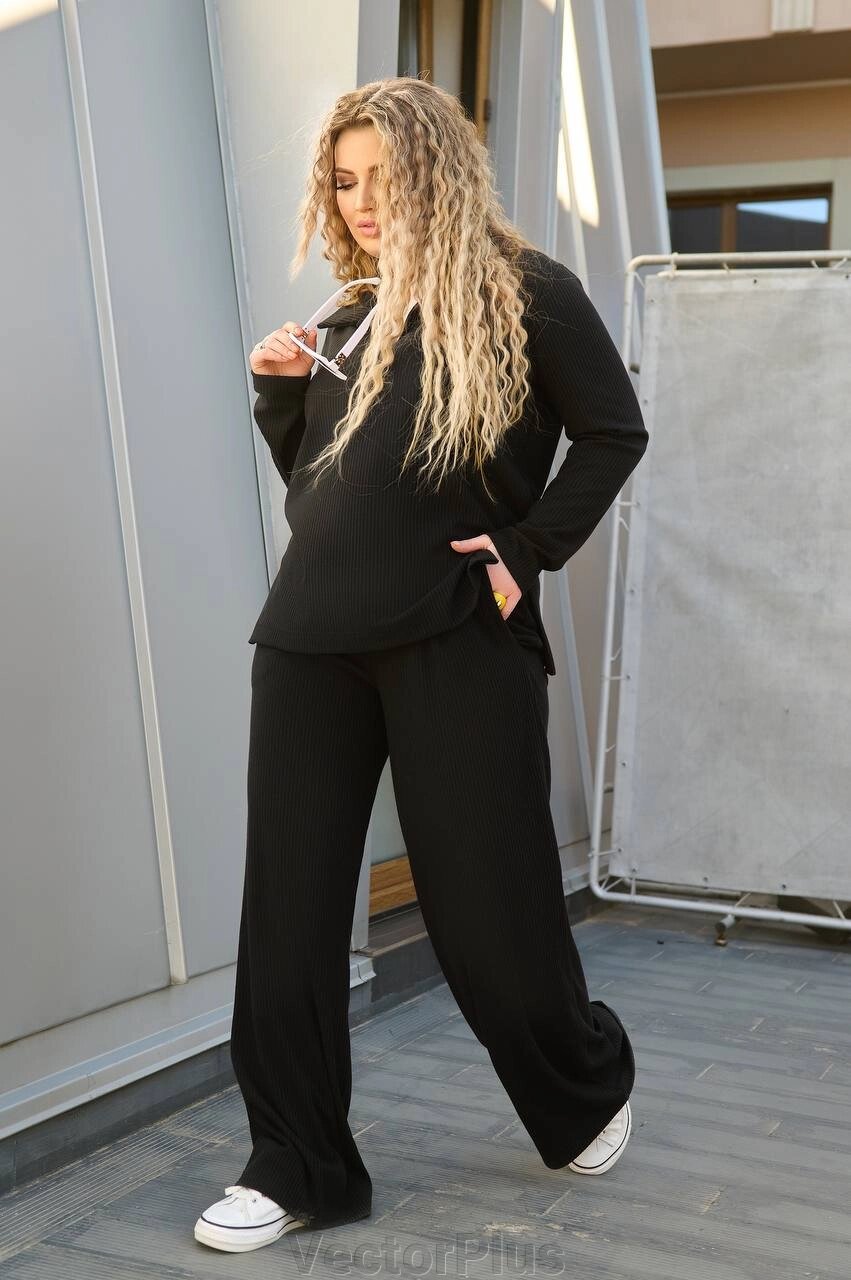 Жіночий костюм Колір чорний r. 48/50 408448 від компанії VectorPlus - фото 1