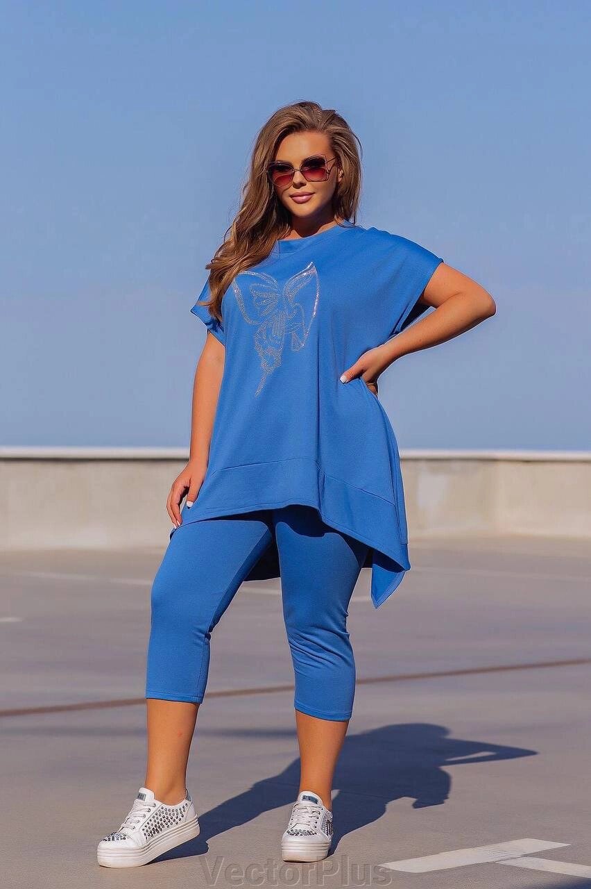 Жіночий костюм лосини і туніка колір джинс 431714 від компанії VectorPlus - фото 1