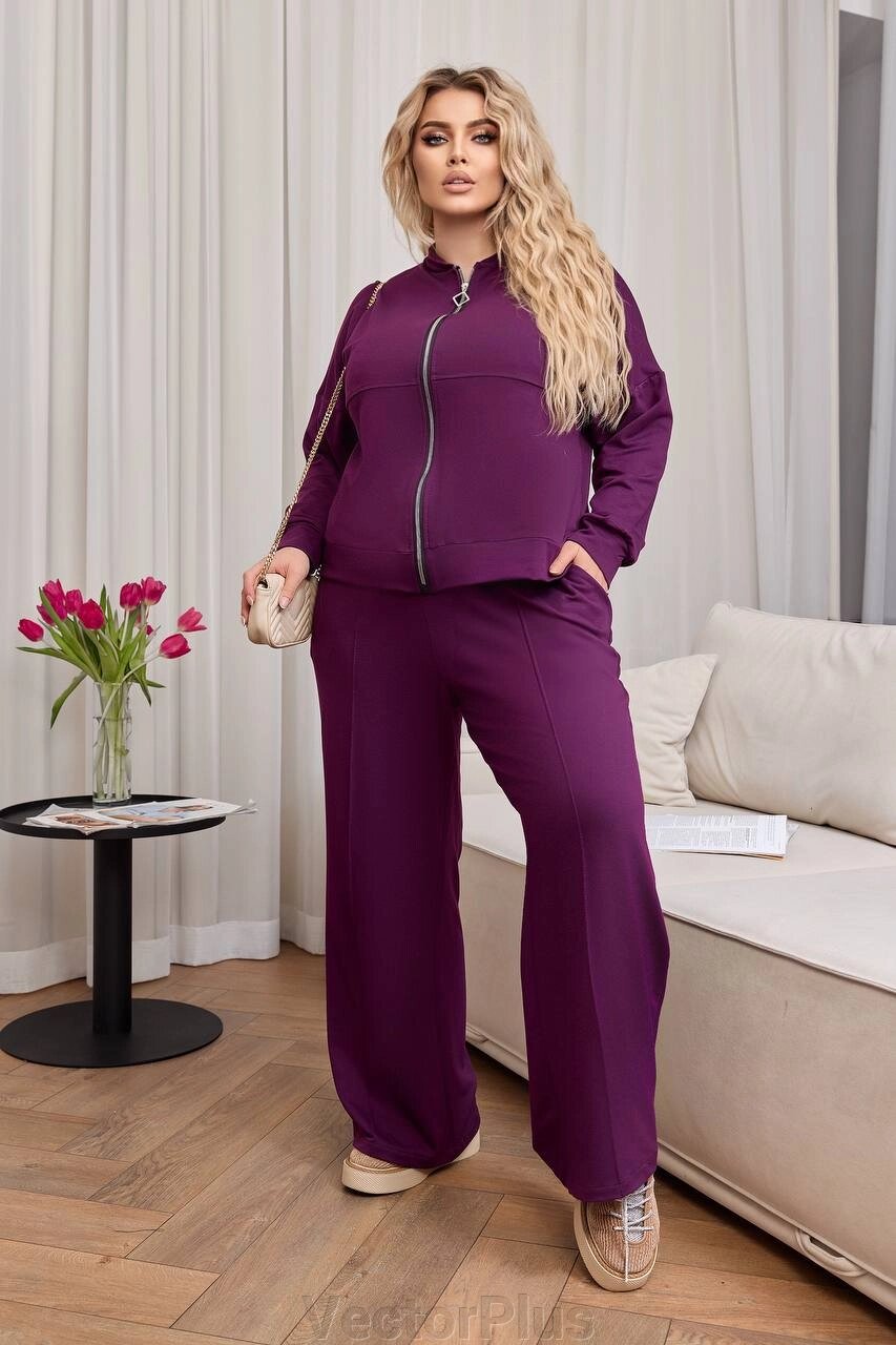 Жіночий прогулянковий костюм колір фіолетовий нар. 50/52 451289 від компанії VectorPlus - фото 1