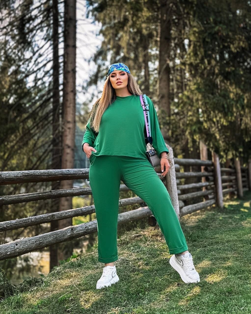 Жіночий прогулянковий костюм колір зелений нар. 50/52 440975 від компанії VectorPlus - фото 1