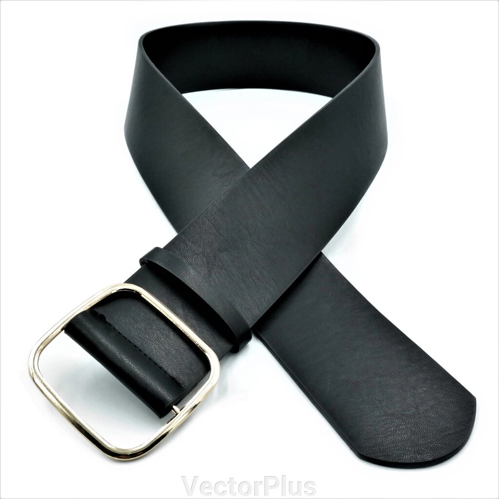 Жіночий ремінь чорний 296108 від компанії VectorPlus - фото 1