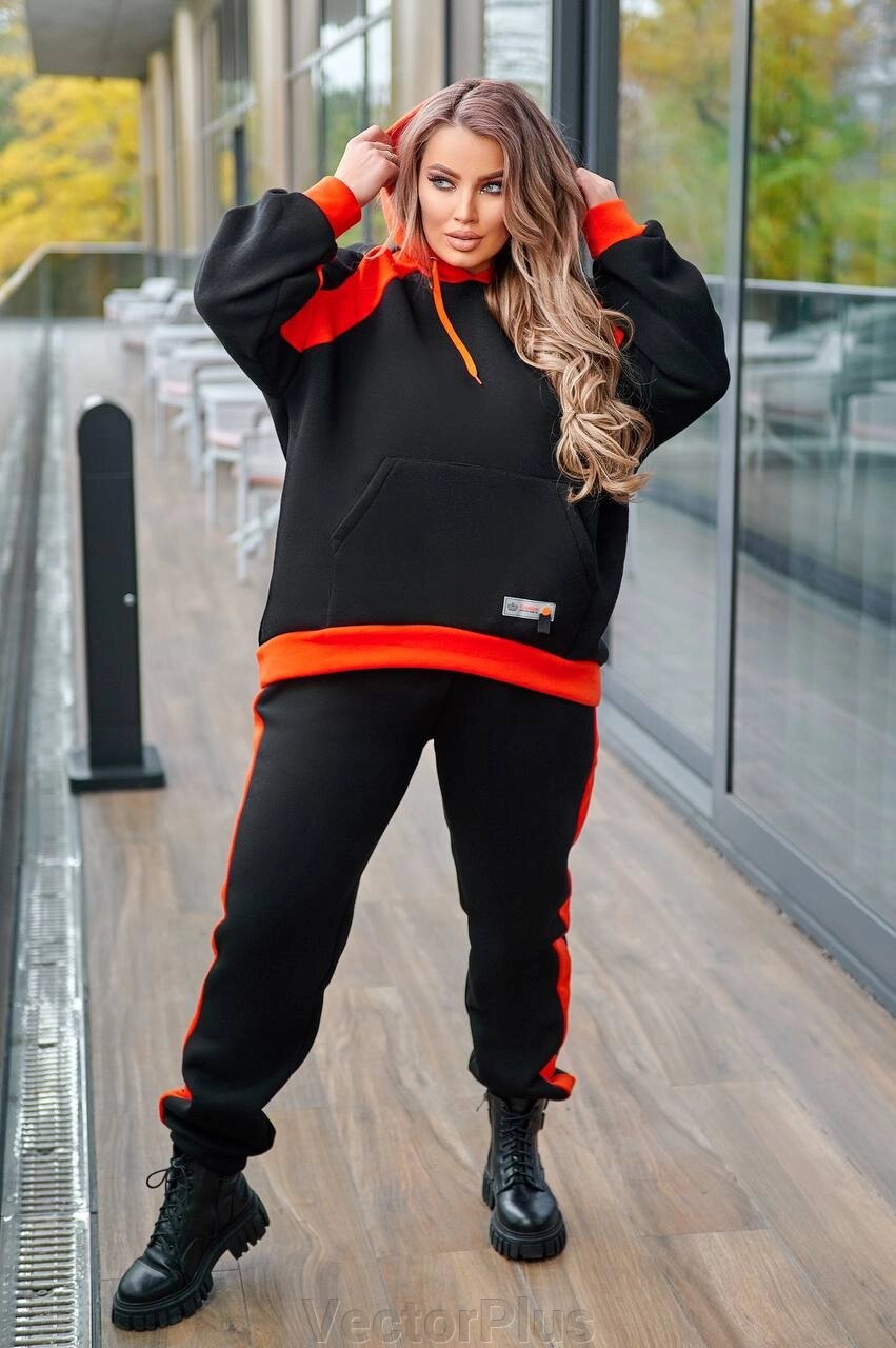 Жіночий спортивний костюм оранжево-чорний нар. 48/50 385373 від компанії VectorPlus - фото 1