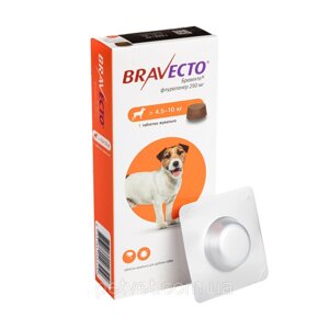 Бравекто (Bravecto) от блох и клещей для собак 4,5 - 10 кг.