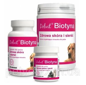 Долфос Біотин 90 таб (Dolvit Biotyna) вітаміни для шкіри і вовни собак