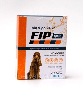 Краплі ФІП Форте (Fip Forte) від бліх, кліщів і комарів для собак 9 - 24 кг.