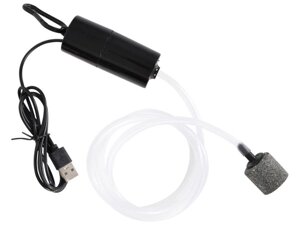 Акваріумний одноканальний міні-компресор AQUA-TECH EcoLine Black Mini USB Pump, до 70 л