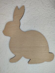 Дерев'яна заготовка для творчості "Зайчик", 15*17см, великодній кролик
