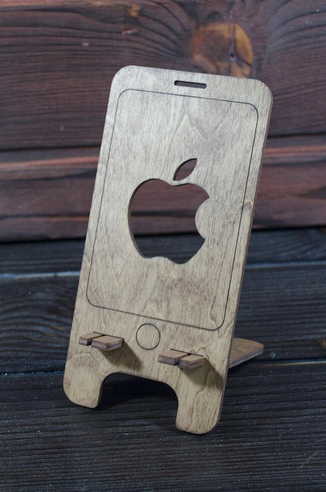Дерев&#039;яна підставка для смартфона, телефону з гравіруванням &quot;Apple&quot; - переваги