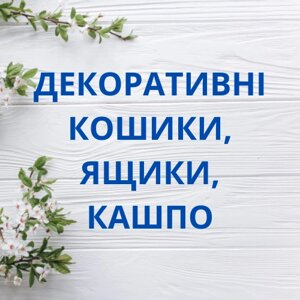 Декоративні кошики, ящики, кашпо