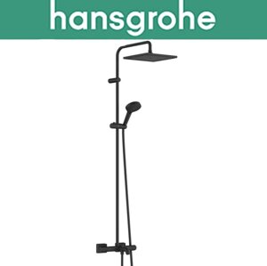 Душова система для ванни із термостатом Hansgrohe (art 26900670) Vernis Shape Showerpipe 240 1jet, Чорний мат