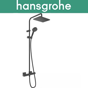 Душова система із термостатом Hansgrohe (art 26097670) Vernis Shape Ecosmart Showerpipe 230 1jet, Чорний мат