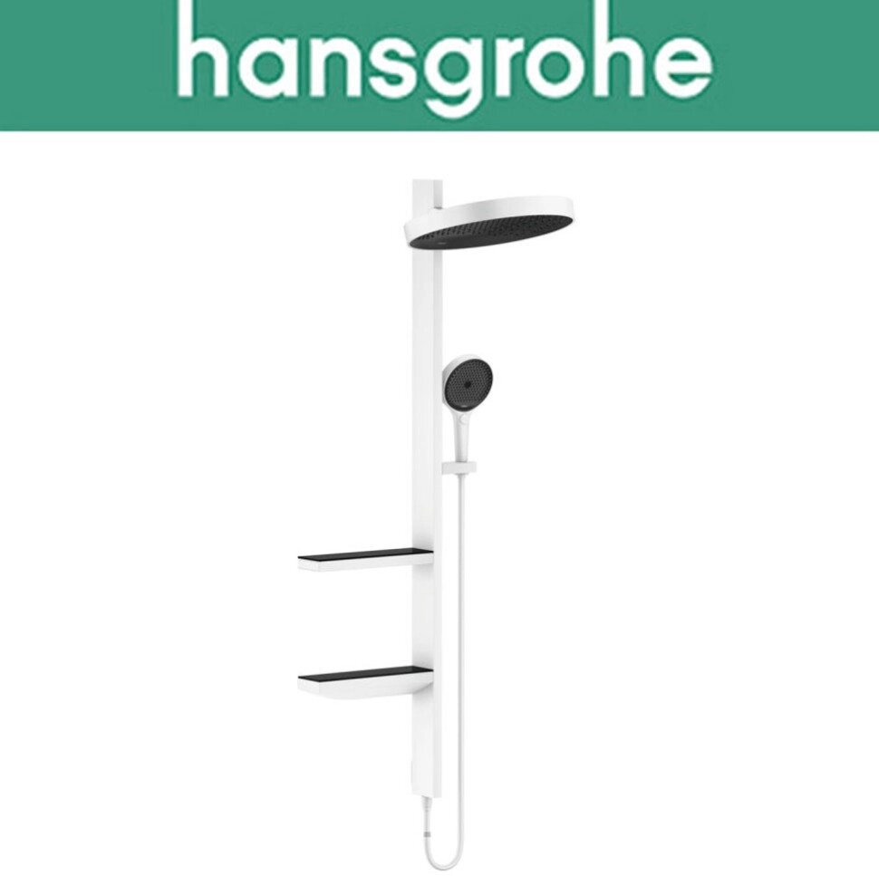 Душова система прихованого монтажу Hansgrohe (art 26842700) Rainfinity Showerpipe 360 1jet, білий мат від компанії Модна Хата - фото 1