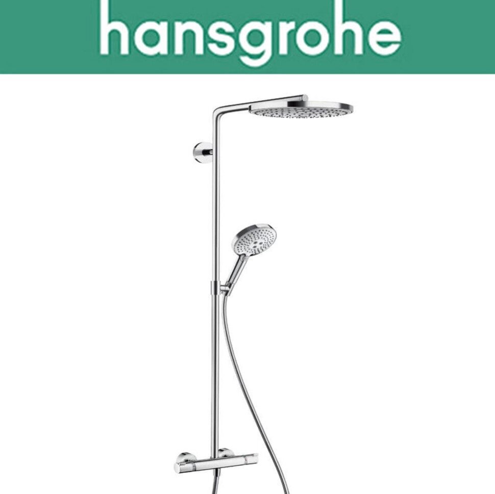 Душова система з термостатом Hansgrohe (art 27129000) Raindance Select S 240 Showerpipe від компанії Модна Хата - фото 1