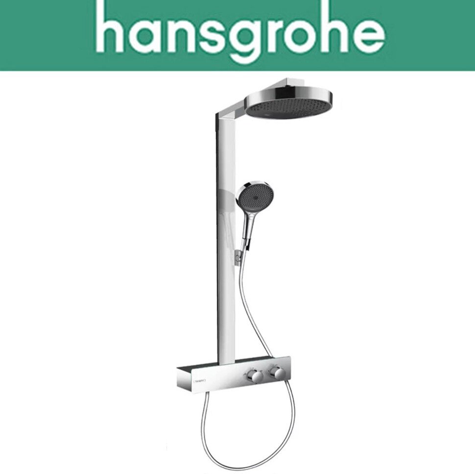 Душова система з термостатом Hansgrohe (art 28742000) Rainfinity 250 1jet EcoSmart, Хром від компанії Модна Хата - фото 1