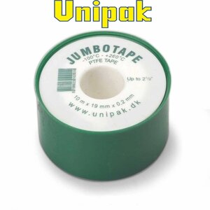 Фум-стрічка Jumbotape Standard (від Unipak) (10m*19mm*0,2mm), Данія