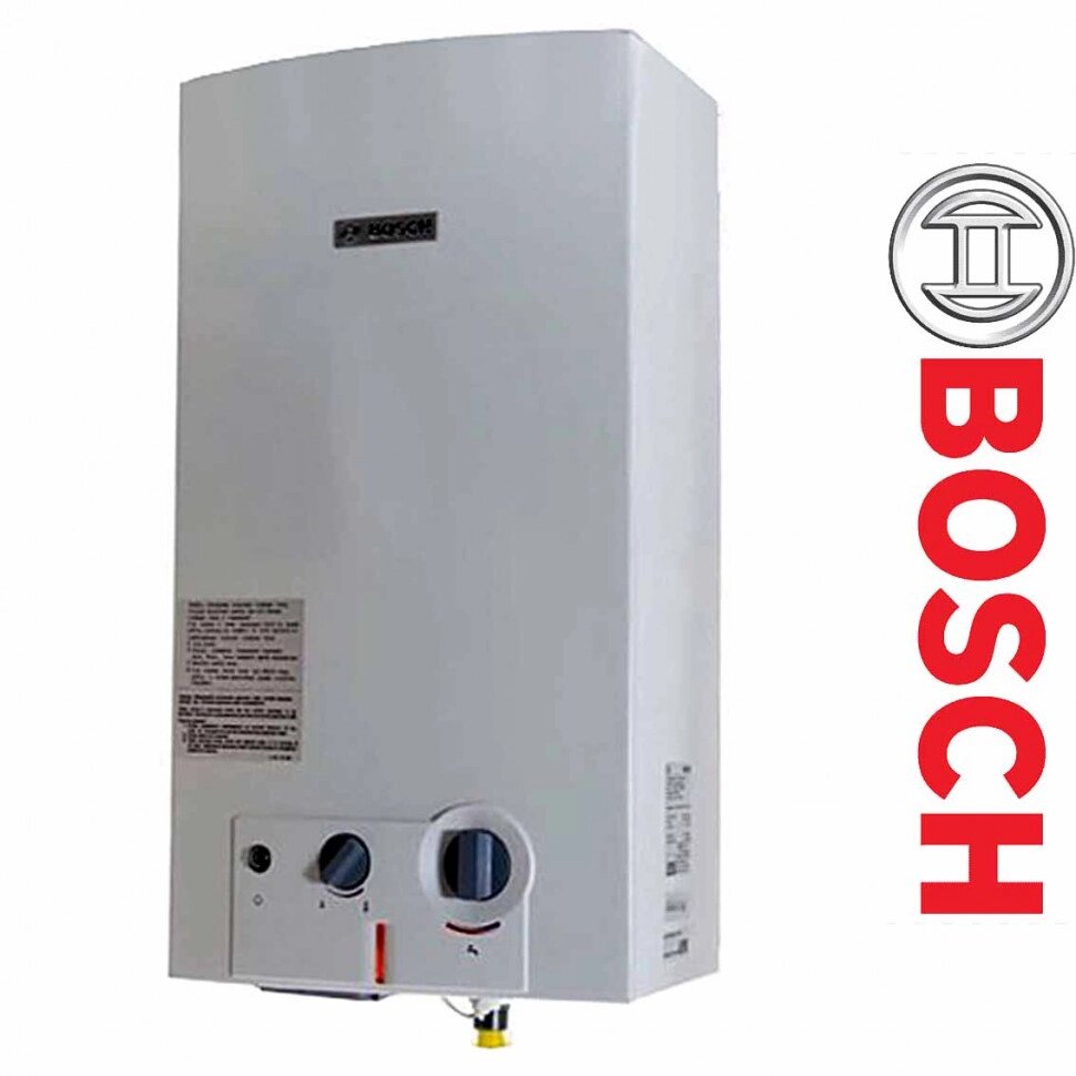 Газовий проточний воднонагрівач Bosch Therm 4000 O WR 10-2 B (10л, від батарейок, з модуляцією) від компанії Модна Хата - фото 1