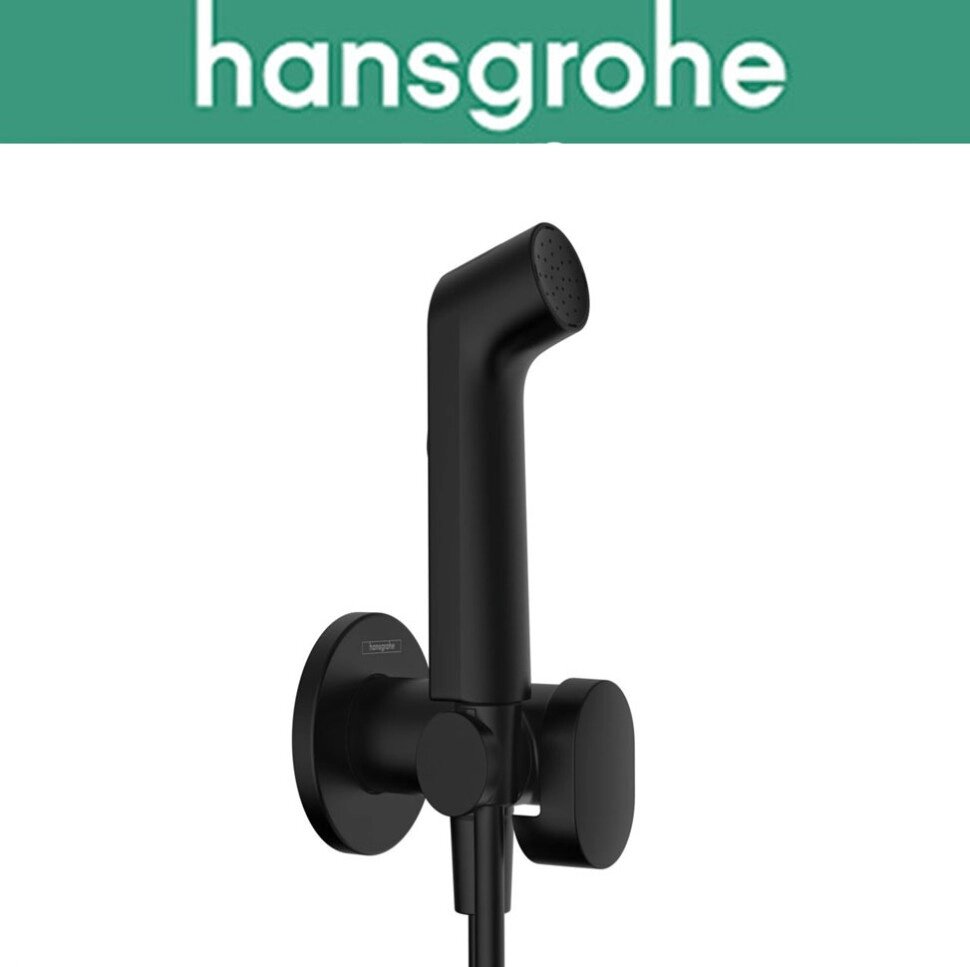 Гігієнічний душ Hansgrohe (art 29232670) із змішувачем, шлангом та тримачем Bidette 1jet S, Чорний матовий від компанії Модна Хата - фото 1