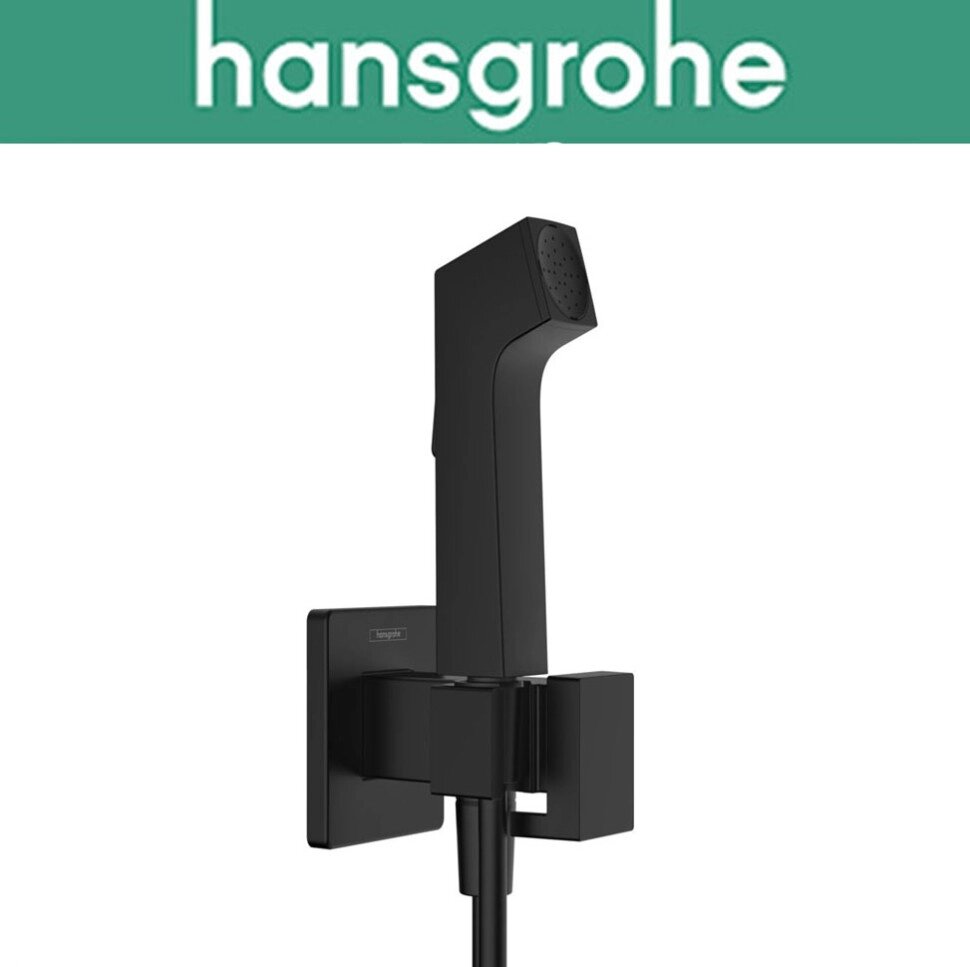 Гігієнічний душ Hansgrohe (art 29233670) із змішувачем, шлангом та тримачем Bidette 1jet S,  чорний мат від компанії Модна Хата - фото 1