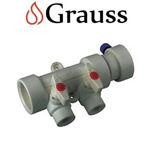 Колектор Grauss для 2 виходів з перекриттям кулі (40*20), Німеччина