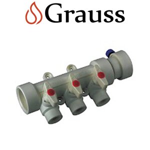 Колектор Grauss для 3 виходів з перекриттям кулі (40*20), Німеччина