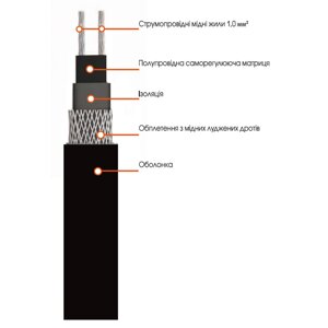 Кабель нагрівальний саморегулюючий EasyTherm Selfreg SR (SR 17)