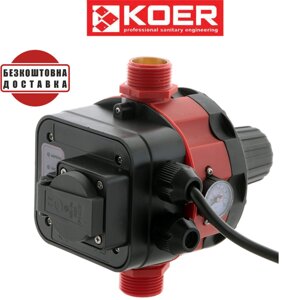 Контролер тиску KS-8R електронний для поверхневих насосів 1,1 кВт, 1"з кабелем та розеткою), Чехія