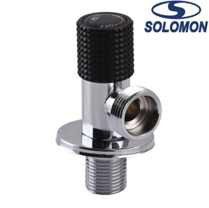 Кран кутова кераміка Solomon EXCLUSIVE 3/4*1/2" 989 BLACK, Польща