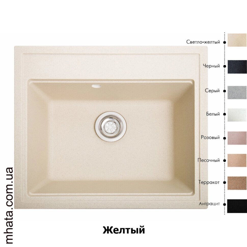 Кухонне гранітне миття "Solid" Гросс "Gross" 600*520*200 від компанії Модна Хата - фото 1