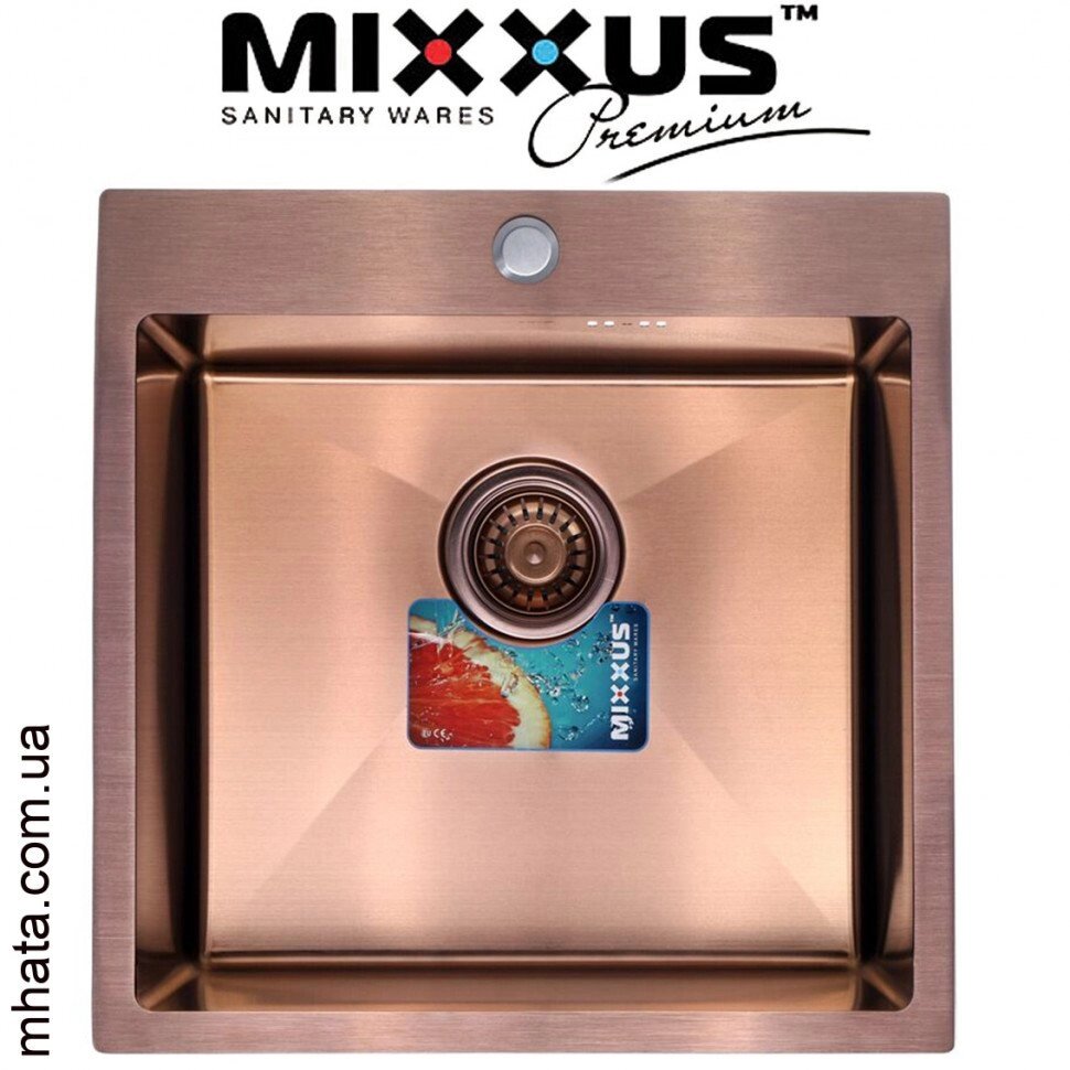 Мийка кухонна Mixxus MX5050х200x1.0-PVD-BRONZE від компанії Модна Хата - фото 1