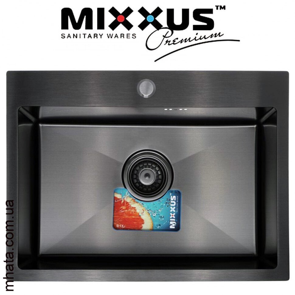 Мийка кухонна Mixxus MX5843х200x1.0-PVD-BLACK від компанії Модна Хата - фото 1