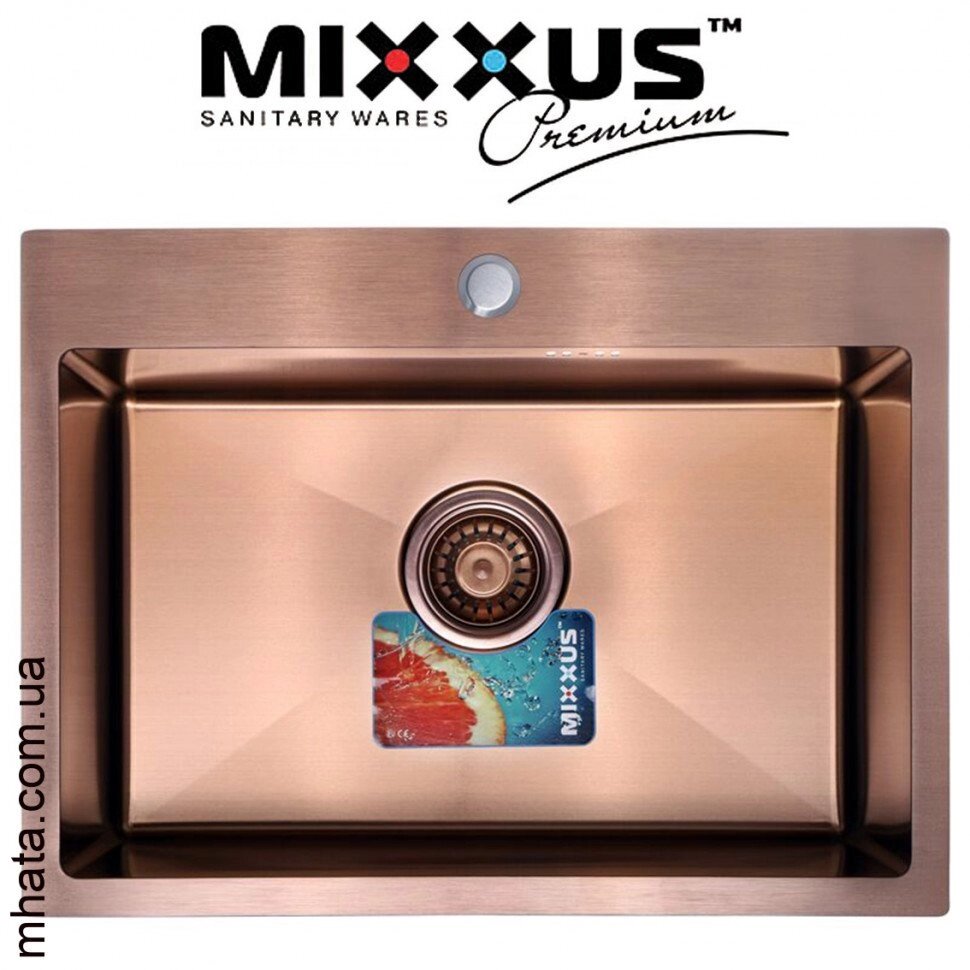 Мийка кухонна Mixxus MX5843х200x1.0-PVD-BRONZE від компанії Модна Хата - фото 1