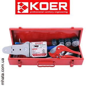 Поліна для поліпропіленових труб Koer Set-03s (Mini) (1500 Вт, 4 Насад, Скандже)