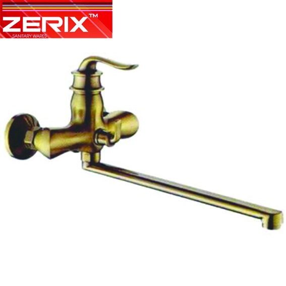 Смеситель для ванны длинный нос ZERIX Z22219-2 BRONZE Euro (бронза) - гарантія