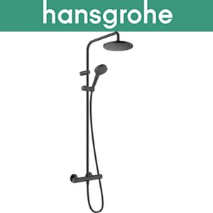 Душова система з термостатом Hansgrohe (art 26089670) Vernis Blend Showerpipe 200 1jet EcoSmart, чорний мат (HG)