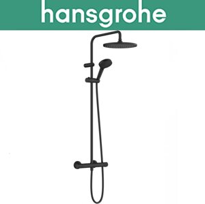 Душова система з термостатом Hansgrohe (art 26428670) Vernis Blend Showerpipe 240 1jet EcoSmart, чорний мат