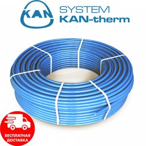 Труба для теплої підлоги KAN-therm Польща 16х2.0 PE-RT Blue Floor з кисневим бар'єром (Безкоштовна доставка)