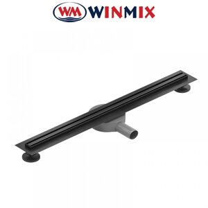 Душовий трап із нержавіючої сталі SUS304 DRAIN-05-80-SLIM BLACK 30*800мм, Winmix Польща