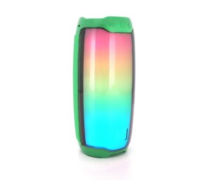 Портативна колонка Bluetooth динамік PULSE 4 LED, 10W, 4000mAh, дистанция-10m, Green, Corton BOX