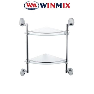 Полиця скляна кутова 2-ярусна Winmix LR3307-2