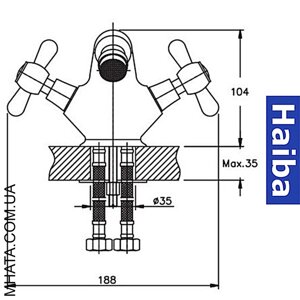 Змішувач для біде HAIBA dominox chr-162