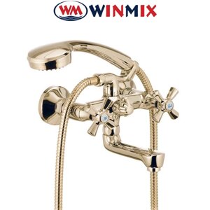 Змішувач для ванни короткий ніс WINMIX Premium Retro Gold Euro (Chr-142)